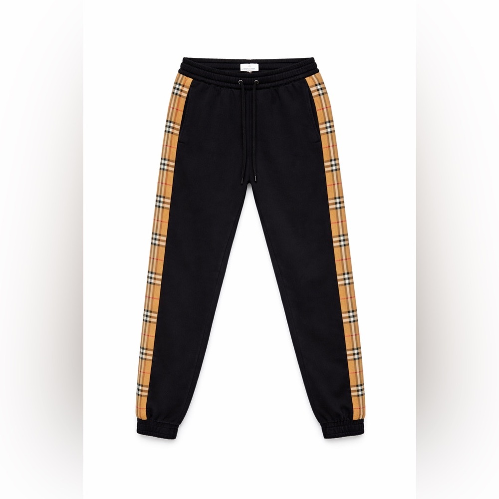 Authentic Burberry Check Panel Cotton
Jogging Pants Women XS
